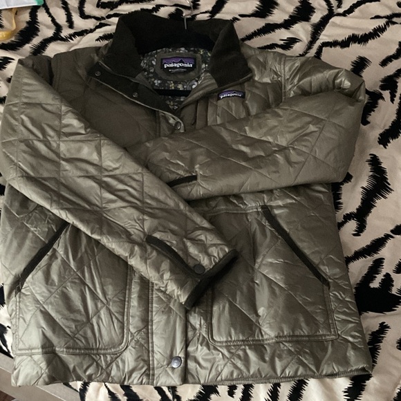 Patagonia Olive Green Quilted Snap-Front Jacket - Picture 5 of 7